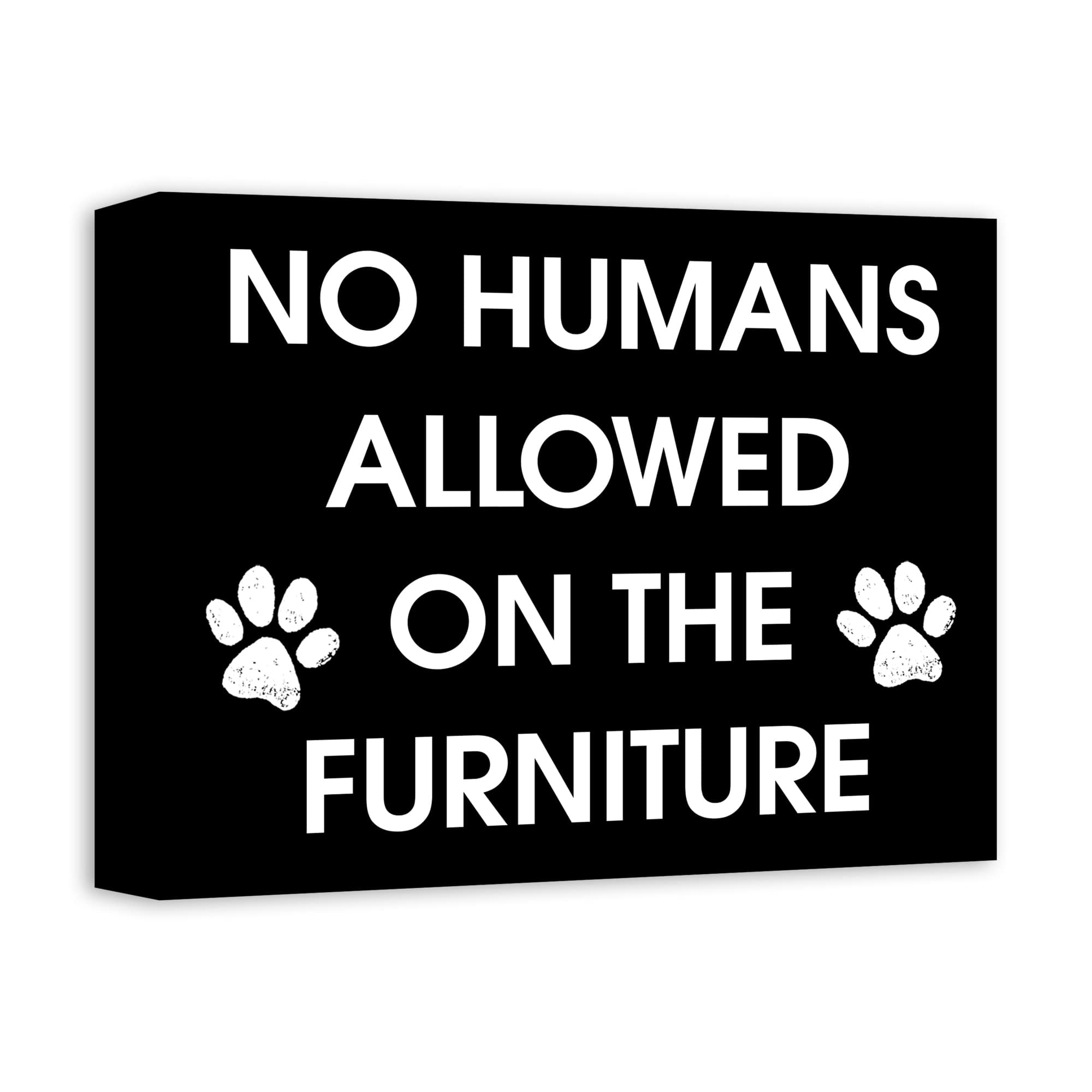 No Humans Allowed on the Furniture Canvas Wall Art